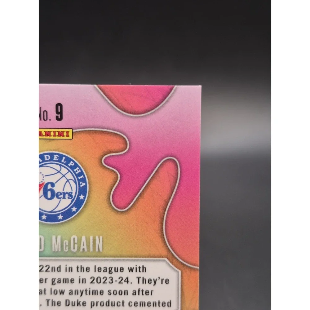 2024-25 Panini Prizm Jared McCain #9 Groovy (RC) Philadelphia 76ers SP CASE HIT